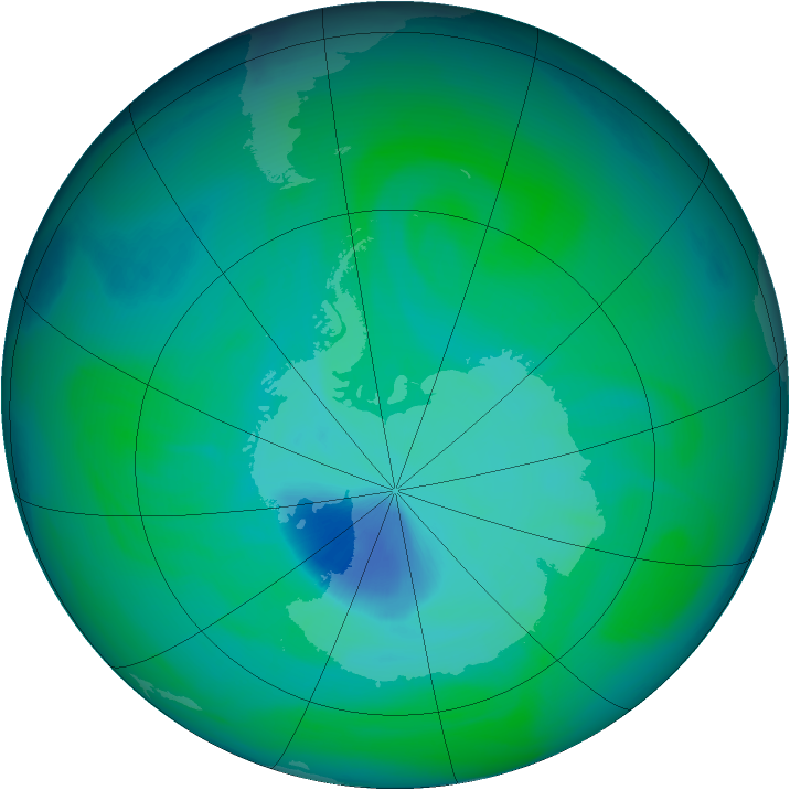 Ozone Map 2005-12-22